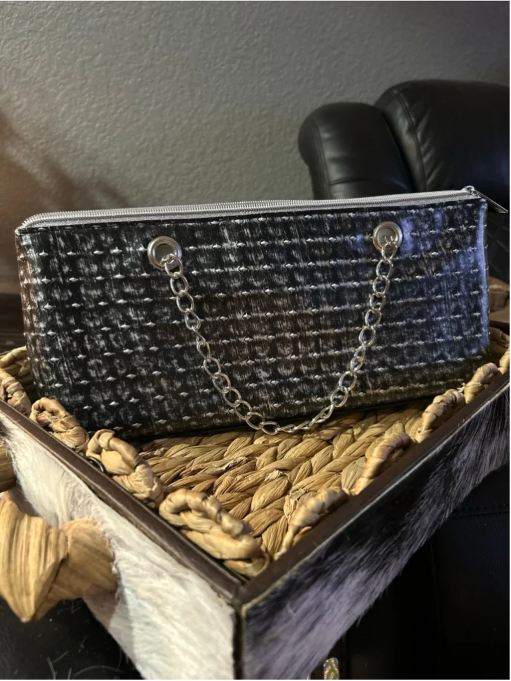 Women's Unbranded Insulated cosmetics Bag One Size Black Silver